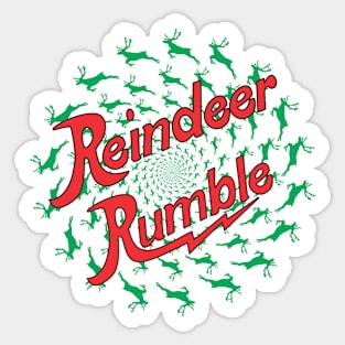 Maggie's Reindeer Rumble (many reindeer variant) Sticker